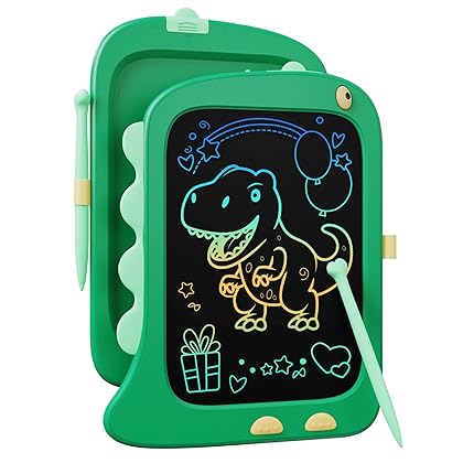 KOKODI LCD Writing Tablet Doodle Board, 3 4 5 6 Year Old Boys Toys Gifts, 8.5 Inch Drawing Pad Airplane Travel Road Trip Essentials, Dinosaur Toddler Kids Games Birthday Christmas Stocking Stuffers
