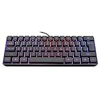 Snpurdiri ST-K3 60% Wired Gaming Keyboard,RGB Backlit Ultra-Compact Mini Keyboard,Waterproof Mini Compact 61 Keys Keyboard, for PC/Mac Gamer, Typist, Travel, Easy to Carry on Business Trip (Renewed)