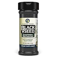 Premium Ground Black Cumin Seeds - Finely Ground Nigella Sativa, Gluten Free, Non GMO, Supports Cardiovascular Function & Preserves Digestive Health - 4 Oz