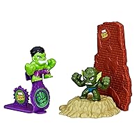 Marvel Stunt Squad Hulk vs. Abomination Toy Playset, 1.5-Inch Scale Super Hero Comic Action Figures, Kids Ages 4 and Up