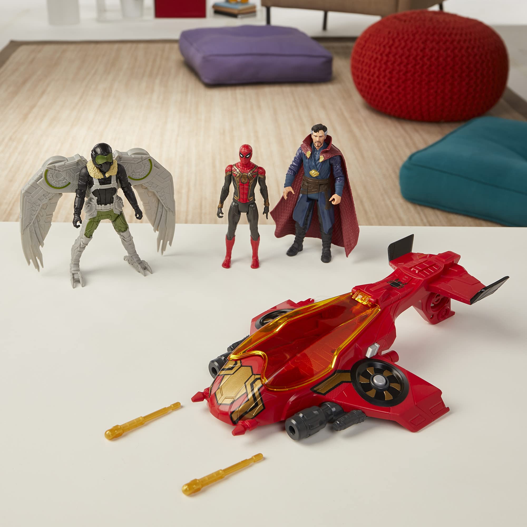 Mua Marvel Spider-Man: Spider Escape Jet, with 3 Action Figures in 6-Inch  Scale, Including Spider-Man and Marvel's Vulture, 4 Projectiles, Ages 4 and  Up trên Amazon Mỹ chính hãng 2023 | Fado