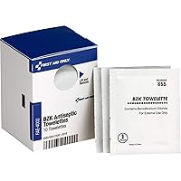 First Aid Only - FAE3004 Plastic Bandages, 3/4x3, 25 Count & - FAE-4002 Sting Free Antiseptic Cleansing Wipes, 10 Count & - FAE3000 Patch Bandages, 1 1/2 x1 1/2, 10 Count