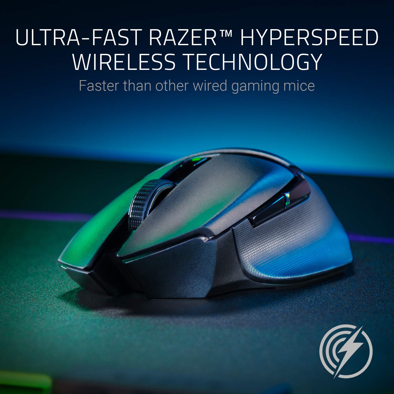 Razer Basilisk X HyperSpeed Wireless Gaming Mouse: Bluetooth & Wireless Compatible, 16K DPI Optical Sensor, 6 Programmable Buttons, 450 Hr Battery, Classic Black