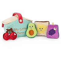 GUND Baby Play Soft Collection, My Little Picnic 5-Piece Plush Playset with Rattle, Squeaker and Crinkle Plush Toys, Sensory Toy for Babies and Newborns, 7”