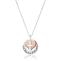 Amazon Essentials Two-Tone Sterling Silver and Rose Gold-Flashed 