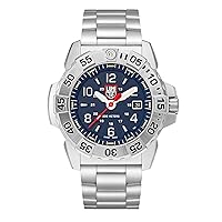 Luminox - Navy Seal Steel XS.3254 - Mens Watch 45mm - Military Watch in Silver/Blue Date Function - 200m Water Resistant - Sapphire Glass - Mens Watches - Made in Switzerland