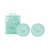 Real Techniques Real Clean Makeup Remover Pads, Reusable Makeup-Removing Rounds, Dual-Sided for Toner, Essence, Eye & Face Makeup Removal, for All Skin Types, Packaging May Vary, 2 Count