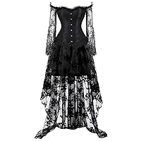 Steampunk Corset Skirt Renaissance Corset Dress for Women Gothic Burlesque Corsets Costumes