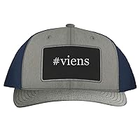 #Viens - Leather Hashtag Black Patch Engraved Trucker Hat