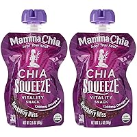 Mamma Chia Organic Blackberry Bliss Chia Squeeze Vitality Snack, 3.5 oz (Pack of 2)