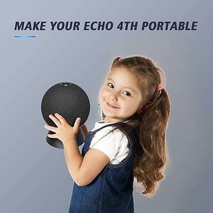 Battery Base for Echo 4th Generation（NOT Echo dot, Cirtek Portable Alexa Echo Battery Base,Large Capacity Battery Long Playtime,Indicator Light Can Be Turn Off (Not Include Echo 4th)