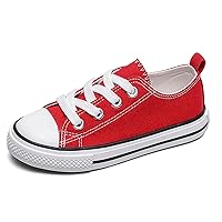 Toddler/Little Kid Boy Girl's Casual Canvas Shoes, Comfortable Breathable Fashion Shoes, Lace-up Closure Fashion Sneaker for Kids