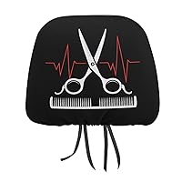 Hairstylists Heartbeat Car Headrest Covers Soft Car Seat Cushion Cover Head Rest Protector for Car Truck