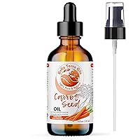 NEW Carrot Seed Oil. 4oz. Cold-pressed. Unrefined. Organic. 100% Pure. Daucus Carota. Hexane-free. Rejuvenates Skin and Softens Hair. Natural Moisturizer. For Hair, Face, Body, Nails, Stretch Marks.