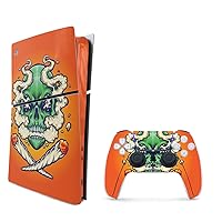 MightySkins Skin Compatible with Playstation 5 Slim Digital Edition Bundle - Smoke Skull | Protective, Durable, and Unique Vinyl Decal wrap Cover | Easy to Apply | Made in The USA