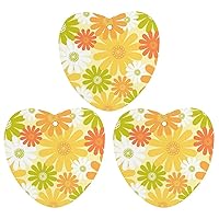 Chrysanthemum Daisy Floral Air Freshener for Car 3 Pack Rearview Mirror Hanging Aromatherapy Scented Cards Car Accessory Love Form