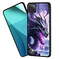 for Moto One 5G Ace Case,Tire Anti-Skid Edges Cute Design Shockproof Bumper Full Protection Black Back Cover for Motorola Moto G 5G /One 5G Ace/One 5G UW Ace,Dragon Fantasy