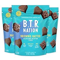 B.T.R Superfood Truffle Cups - Dark Chocolate | Brownie Batter CLOUD NINE (18 Cups) | Our Keto Cups are Vegan, Low Carb, Gluten Free, Sustainably Sourced!