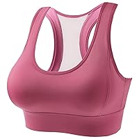 Women's Seamless Racerback Sports Bra High Impact Support Yoga Gym Workout Bras Fitness Training Athletic Bras