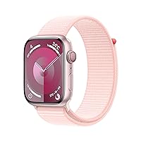 Apple Watch Series 9 (GPS + Cellular Model) - 45mm Pink Aluminum Case with Light Pink Sport Loop