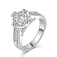Razzy Simple Style 8mm Cubic Zirconia Silver