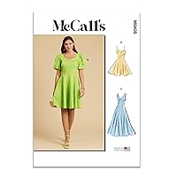 McCall's Misses' Fit and Flare Dress Sewing Pattern Kit, Design Code M8405, Sizes 8-10-12-14-16, Multicolor