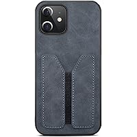 Case for iPhone 13/13 Mini/13 Pro/13 Pro Max, Anti-Scratch Protective Mobile Phone Back Cover Casewith Card Holder (Color : Gray, Size : 13 Mini 5.4