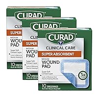 Super Absorbent Wound Pad, Medium, 4