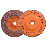 Walter 06B456 4-1/2x5/8-11 Enduro-Flex Spin-On Flap Discs with Eco-Trim Backing 60 Grit Type 27S, 10 Pack