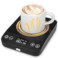 Coffee Mug Warmer, Coffee Warmer for Desk with 9 Temp Settings, 9H Timer Smart Coffee Warmer Plate, Auto On/Off Gravity Sensor Heated Coffee Beverage Mug 130-185℉ Gifts for Home & Office