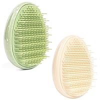 Mini Hair Brush (2 Pack) - Compact Hair Brush for Detangling, Scalp Brush for Hair Care, Convenient Hairbrush for Effective Detangling, Scalp Massager