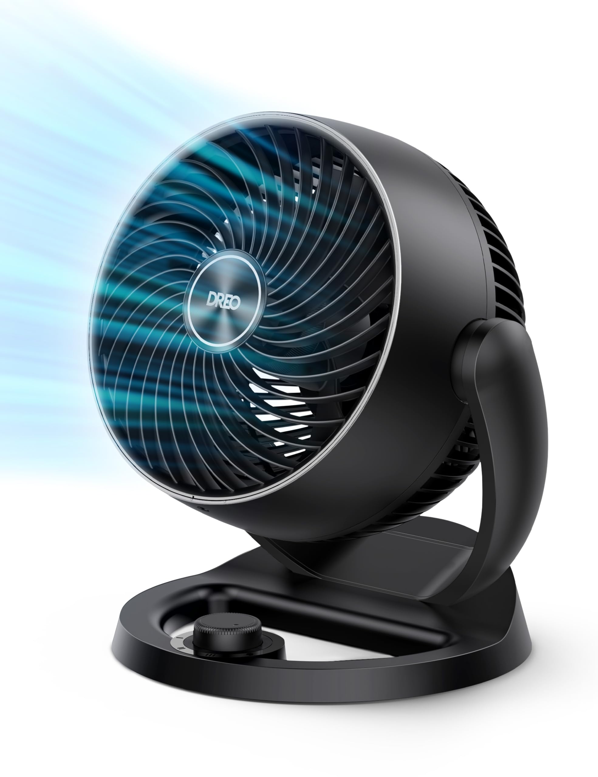 Dreo Fans for Home Bedroom, Table Air Circulator Fan for Whole Room, 9 Inch, 70ft Strong Airflow, 120° adjustable tilt, 28db Low Noise, Quiet, 3 Speeds, Desk Fan for Office, Kitchen, Home