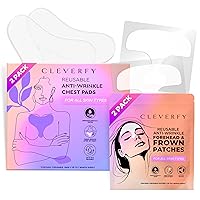 CLEVERFY Beauty Bundle Beauty Silicon Frown Patches + 2-Pack T-Shape Silicon Chest Pads - Your Secret to Radiant Skin and a Flawless Décolletage!