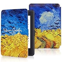 Case for Kindle 2022 Magnetic Protective Slim Case Kindle 11 th Generation Painted Smart Cover 6 Inch E-Reader Case,Green Wheat Field