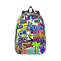 Colorful Spray Pattern Large Capacity Backpack, Men'S And Women'S Fashionable Travel Backpack, Leisure Work Bag,