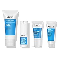 Murad 30-Day Acne Kit - 4-Piece Set $98 Value - Clarifying Cleanser 2.0 OZ, InvisiScar Treatment .5OZ, Outsmart Clarifying Treatment .8 OZ, & Oil & Pore Control SPF 45 .8 OZ