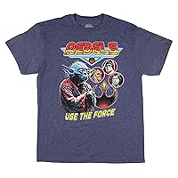 Star Wars Mens' Rebels Use The Force Yoda Graphic Print Adult T-Shirt