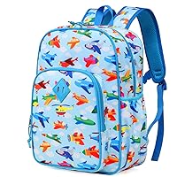 VASCHY Toddler Kids backpacks, Cute Lightweight Water Resistant Preschool Kindergarten Daypack SchoolBag Boolbag for Boys Planes