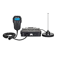 Midland - MXT575 MicroMobile® - 50 Watt GMRS Radio - Two-Way Radio - NOAA Weather Scan & Alert - 15 High Power GMRS Channels - Fully Integrated Control Mic