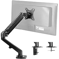 VIVO Articulating Single 17 to 27 inch Pneumatic Spring Arm Clamp-on Desk Mount Stand, Fits 1 Monitor Screen with Max VESA 100x100, Black, STAND-V101O VIVO Articulating Single 17 to 27 inch Pneumatic Spring Arm Clamp-on Desk Mount Stand, Fits 1 Monitor Screen with Max VESA 100x100, Black, STAND-V101O