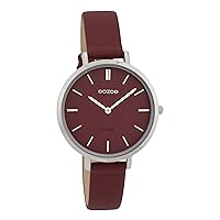 Fashion Oozoo vintage women's watch 34 mm with narrow leather strap.