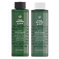 FOUR REASONS Original Scalp Refreshing Shampoo and Conditioner - Moisturizing & Nourishing Anti-Itch Conditioner with Tea Tree Oil for Flaky, Oily Scalp and Oily Dandruff- 100% Vegan & Cruelty Free