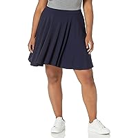 Star Vixen Women's Plus-Size Short Stretch Ponte Full Circle Skater Skirt