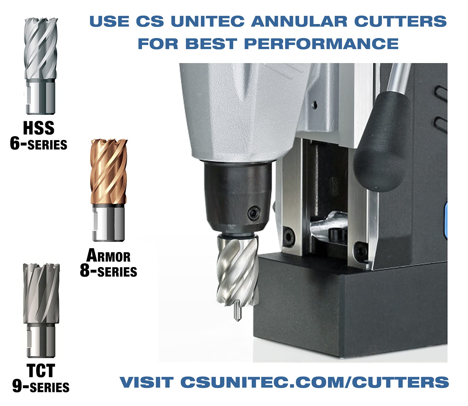 C.S. Unitec MABasic 450 Portable Magnetic Drill Press | 1150W 2-Speed Benchtop Power Drill Machine w/up to 1-3/4