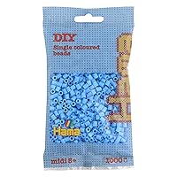 Pack of 1000 Midi Beads, Pastel Blue