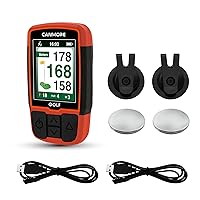 CANMORE HG200 Golf GPS (Orange) - (Bundle) + Another Charging Cable & Magnet & Clipper - Essential Golf Course Data and Score Sheet - User Friendly - 40,000+ Free Courses Worldwide and Growing