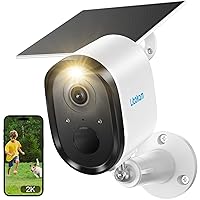 litokam Security Cameras Wireless Outdoor, 2K Solar Battery Powered WiFi Surveillance Indoor Cameras for Home Security AI Motion Detection, Color Night Vision, Spotlight & Siren, Waterproof, Cloud/SD