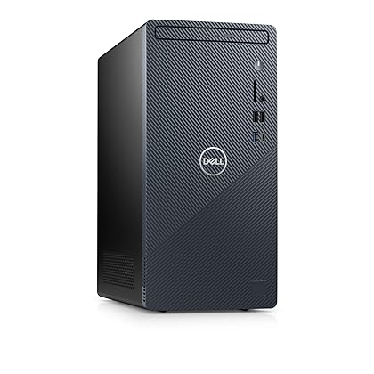 Dell Inspiron 3910 Desktop Computer Tower - 12th Gen Intel Core i5-12400, 16GB DDR4 RAM, 256GB SSD + 1TB HDD, Intel UHD Graphics 730, WiFi 6, HDMI, Bluetooth, USB-C, Windows 11 Home - Blue