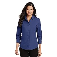 Port Authority Women's 3/4 Sleeve Easy Care Shirt XL Mediterranean Blue