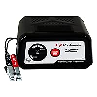 Electric SC1282 Fully Automatic Battery Charger and Maintainer for Motorcycles, Power Sports, Lawn Tractors, Cars, SUVs, and Boats, 10 Amps, 12 Volt, Black, 1 Unit